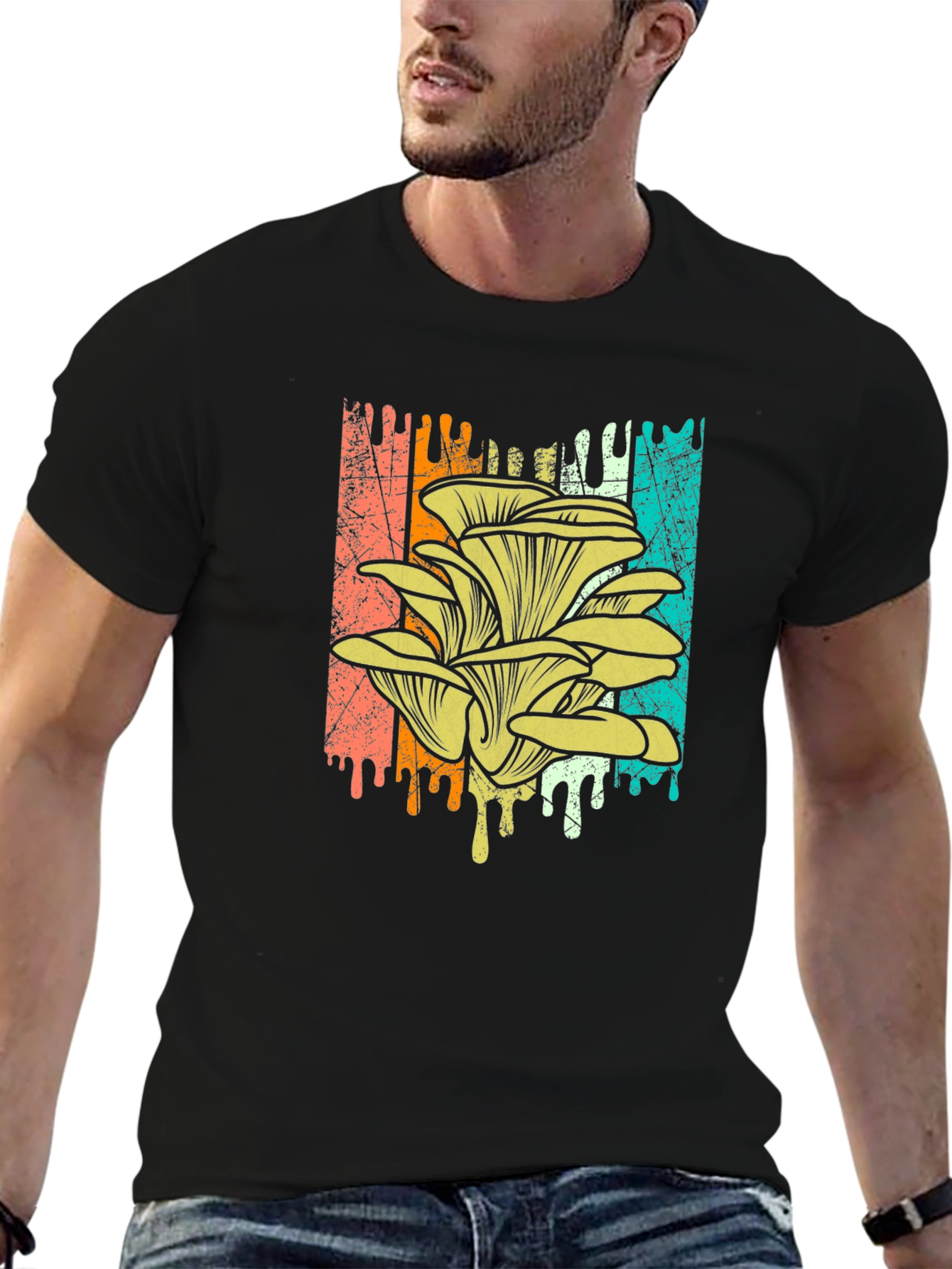 Mushroom Graphic Tee - Retro Style