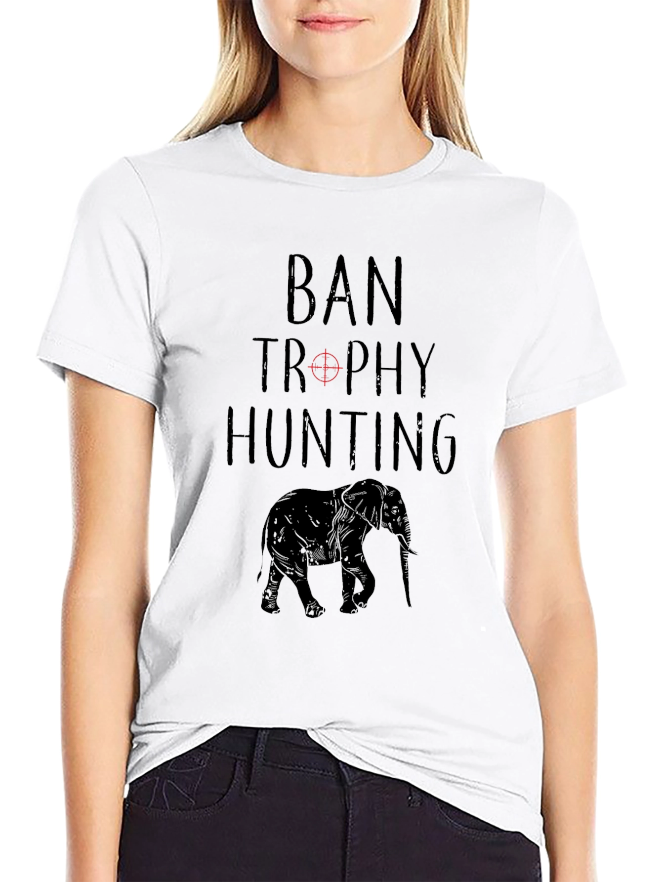 Ban Trophy Hunting T-Shirt - Elephant Conservation Tee