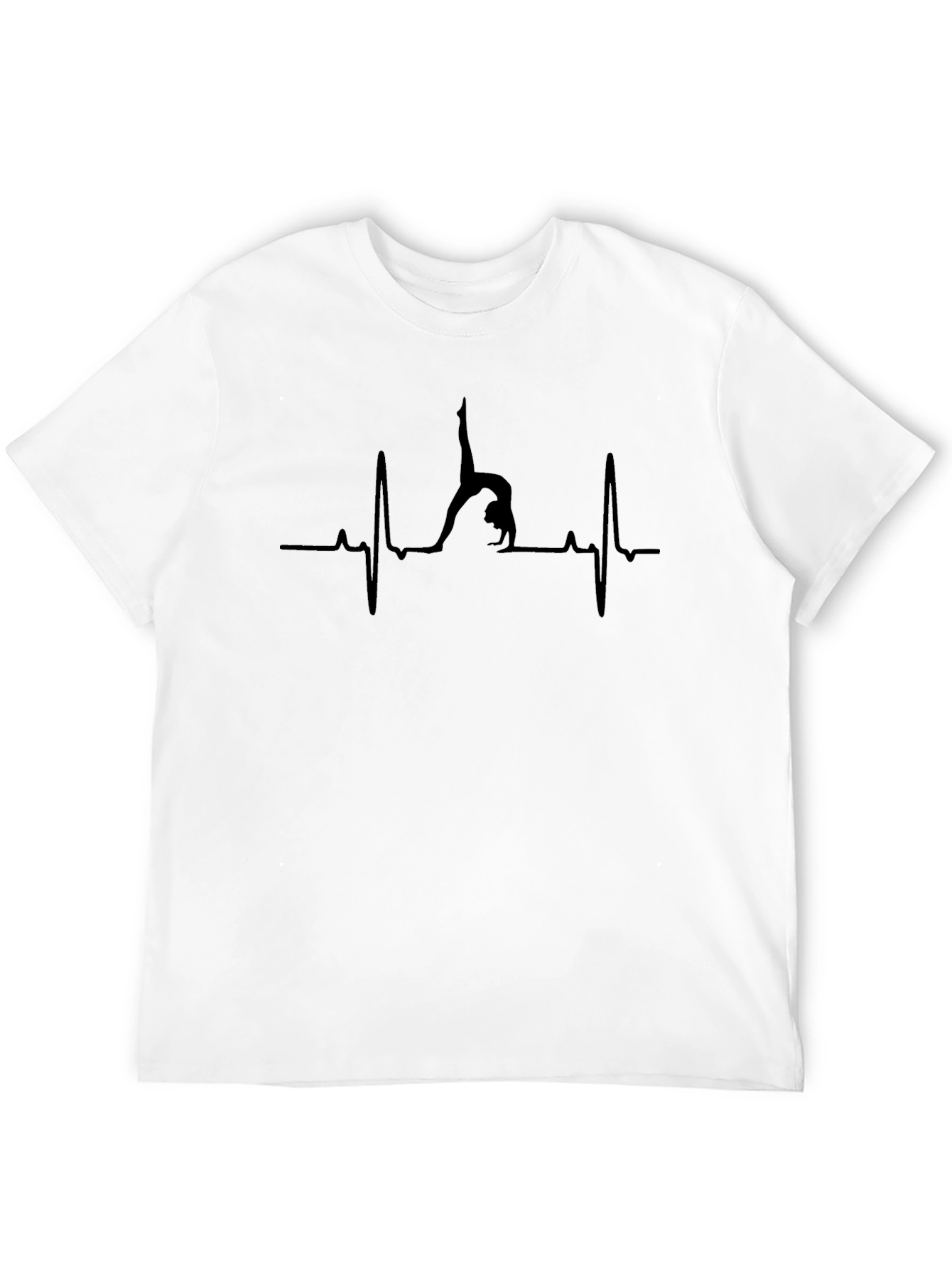 Gymnast Heartbeat Graphic Tee - Black