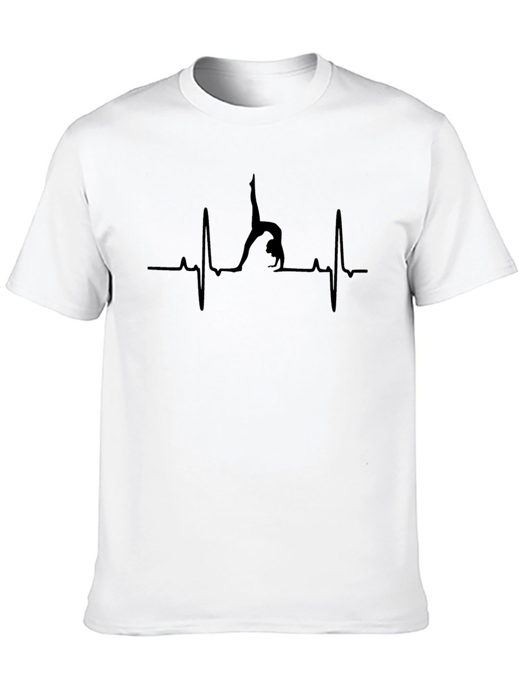 Gymnast Heartbeat Graphic Tee - Black