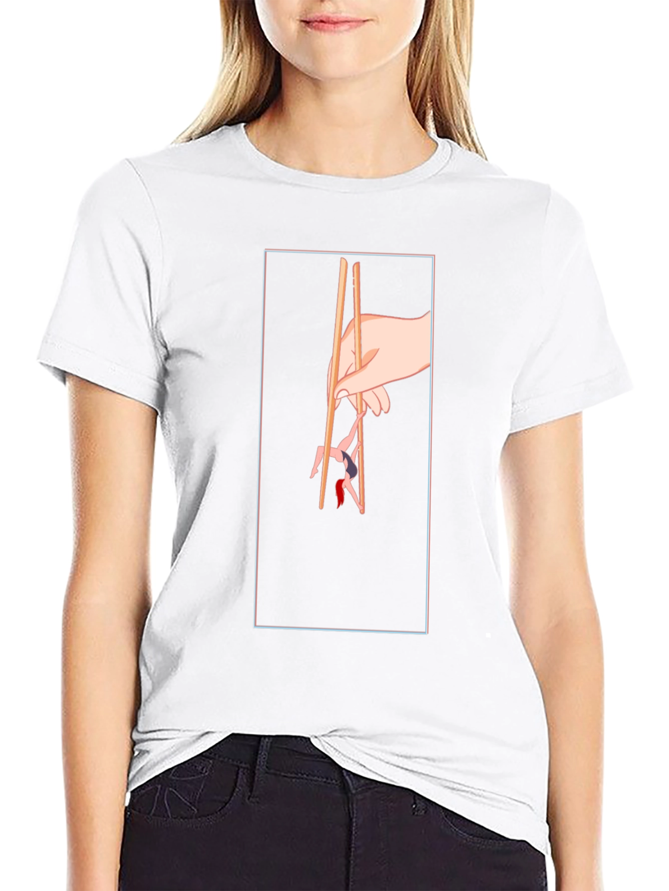 Chopstick Graphic Tee - Unique Hand Design