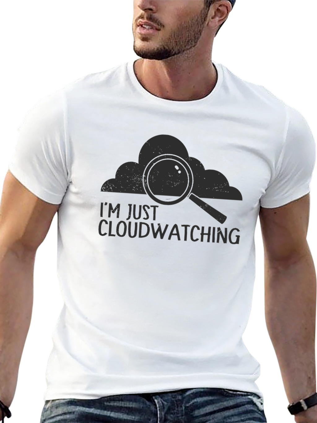 Cloudwatching Graphic Tee - Funny Cloud Lover Shirt