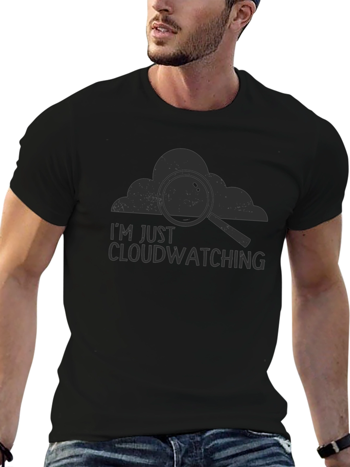 Cloudwatching Graphic Tee - Funny Cloud Lover Shirt