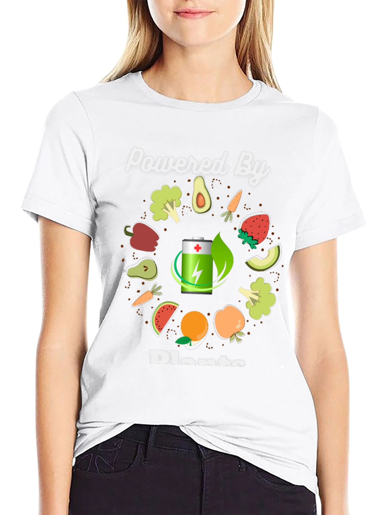 Powered By Plants T-Shirt - Vegan Graphic Tee