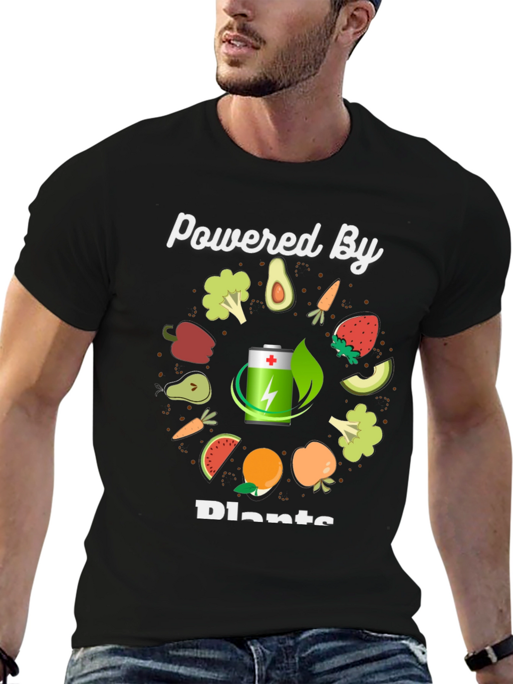 Powered By Plants T-Shirt - Vegan Graphic Tee