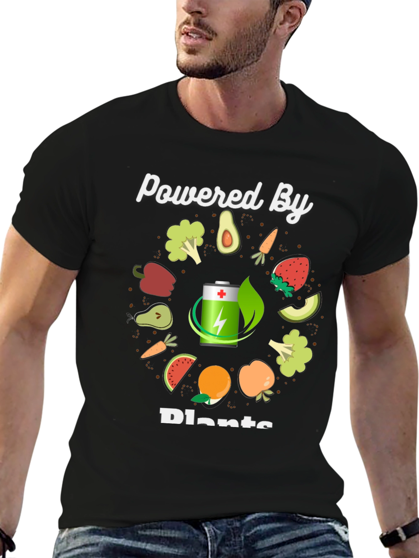 Powered By Plants T-Shirt - Vegan Graphic Tee