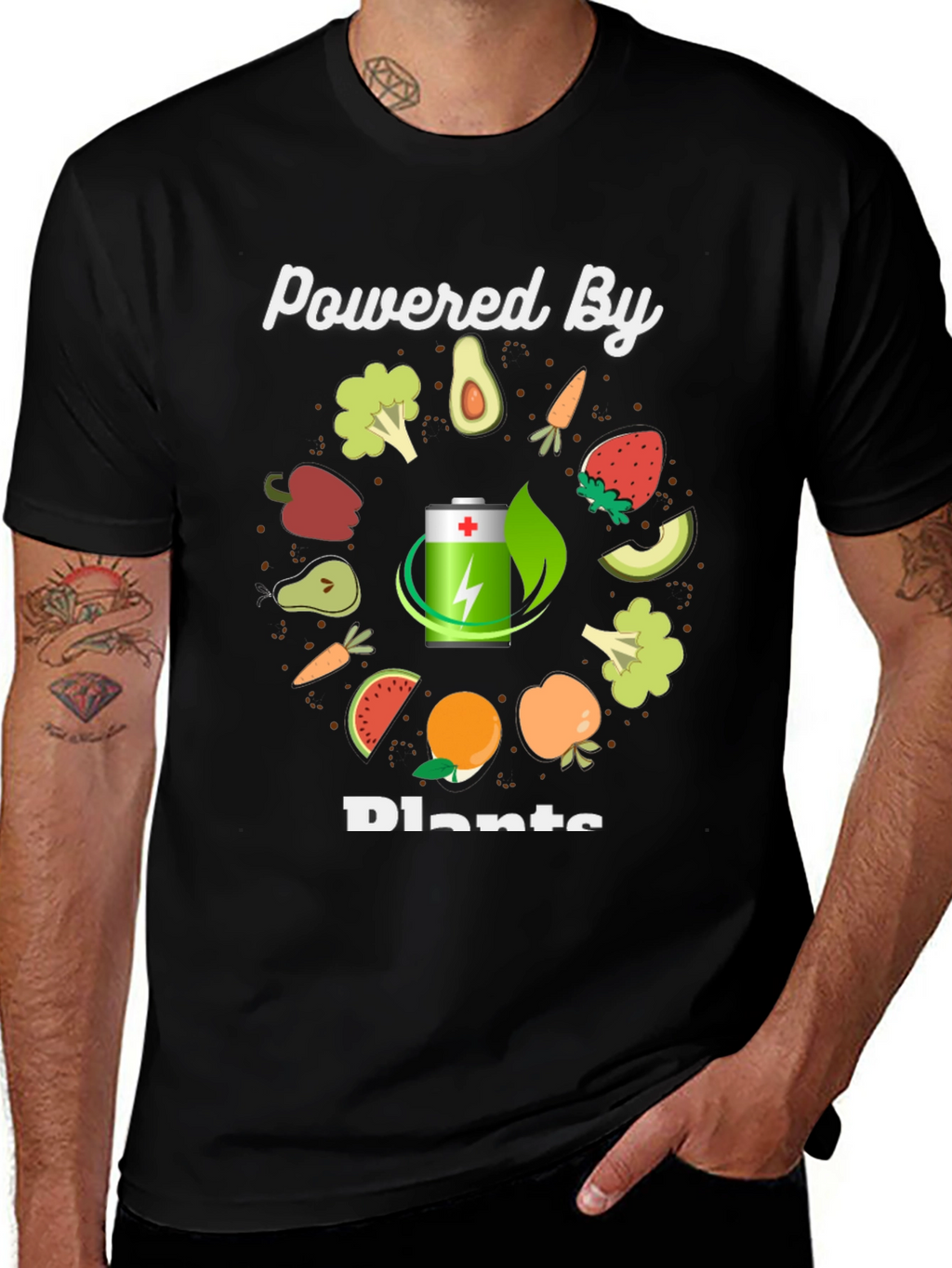 Powered By Plants T-Shirt - Vegan Graphic Tee
