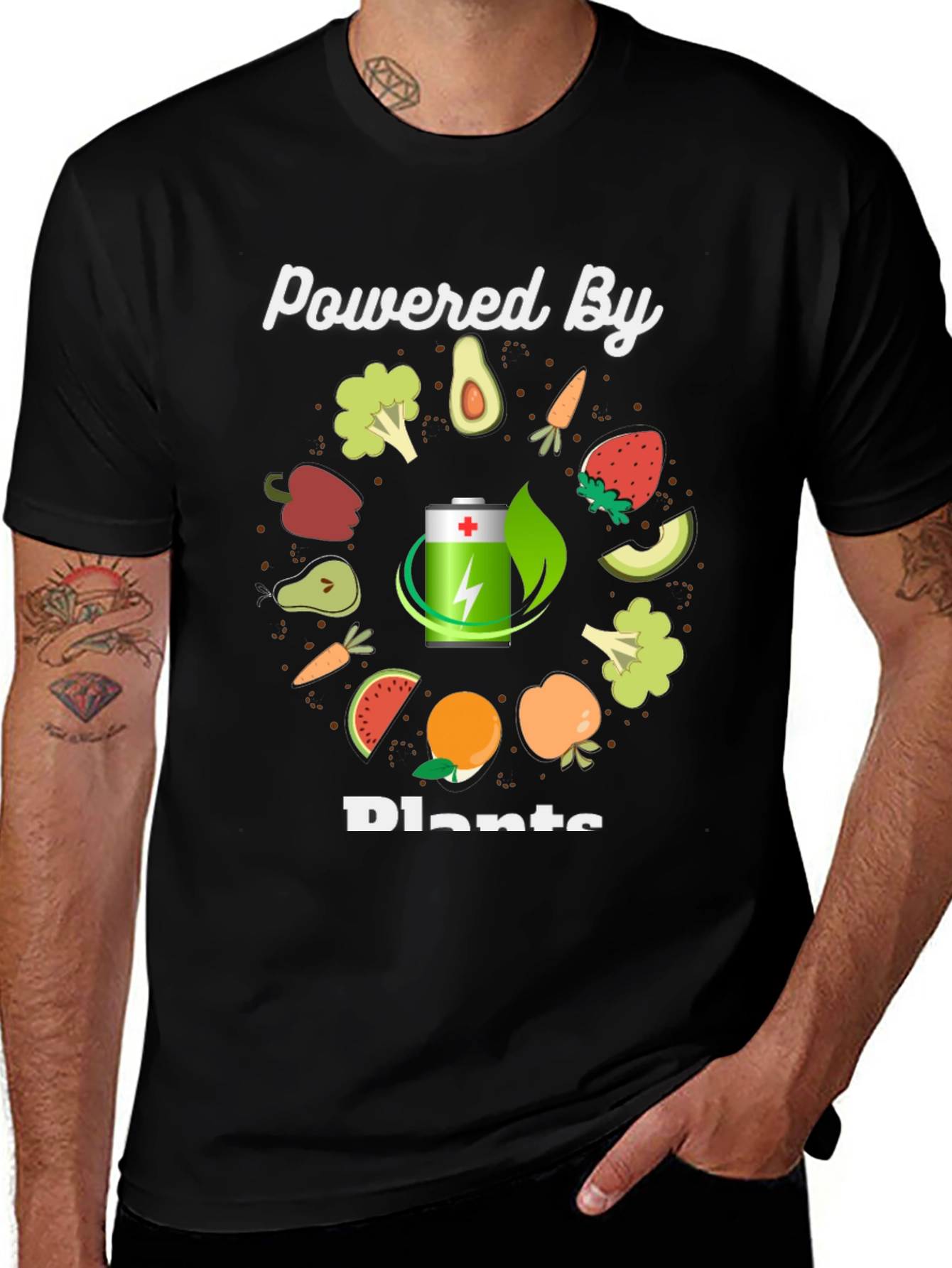Powered By Plants T-Shirt - Vegan Graphic Tee