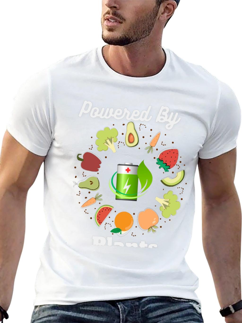 Powered By Plants T-Shirt - Vegan Graphic Tee