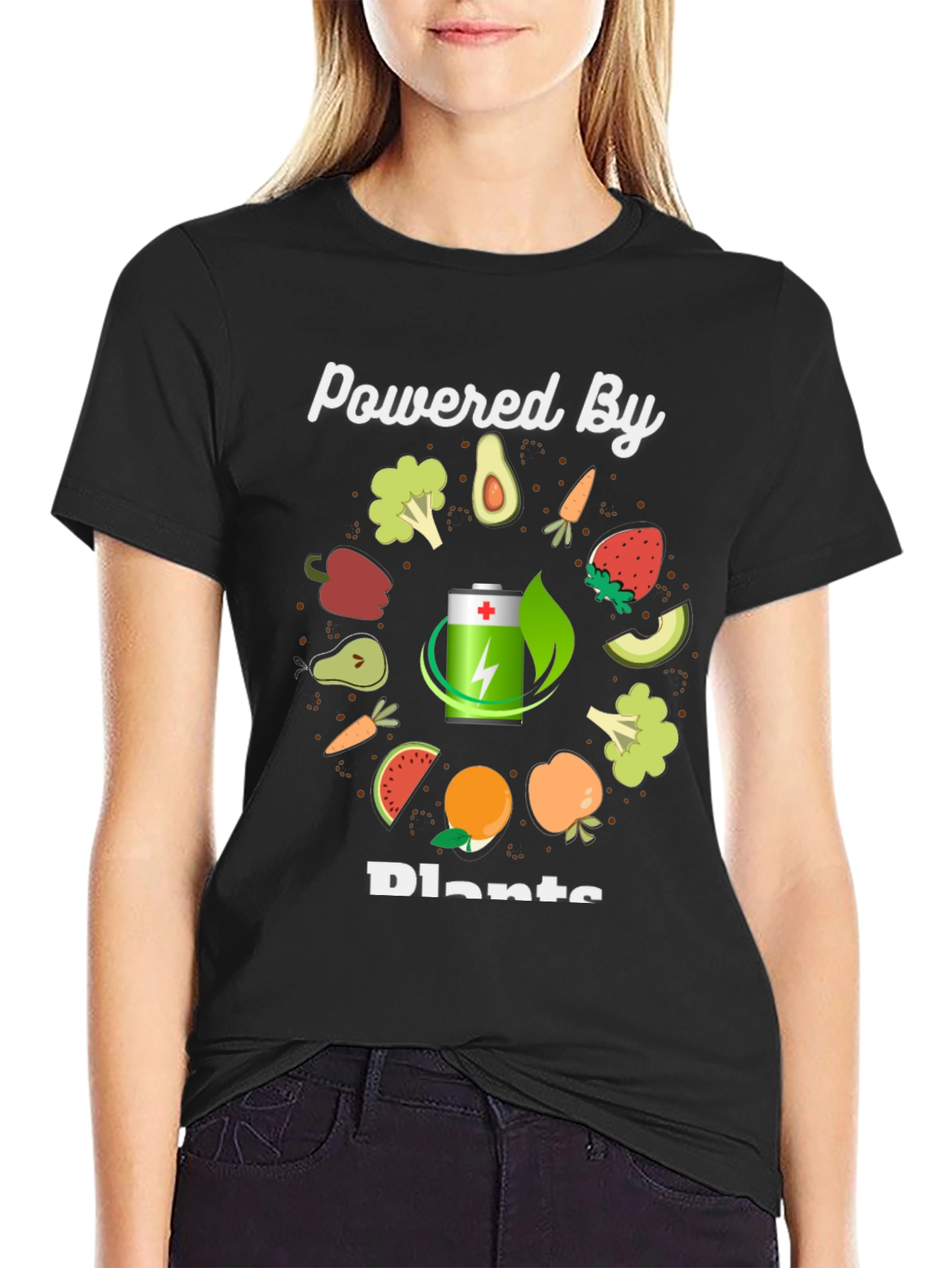 Powered By Plants T-Shirt - Vegan Graphic Tee