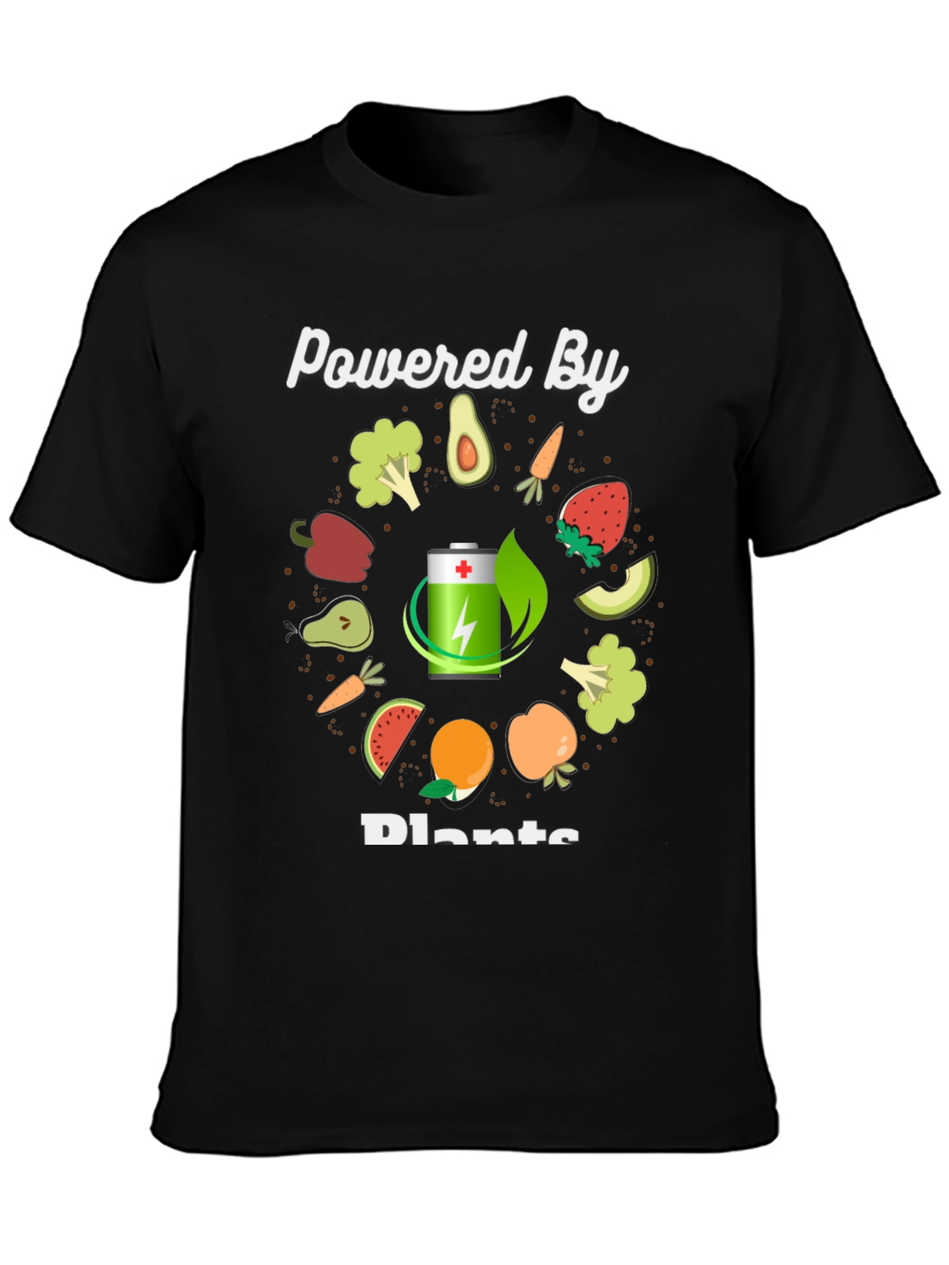 Powered By Plants T-Shirt - Vegan Graphic Tee