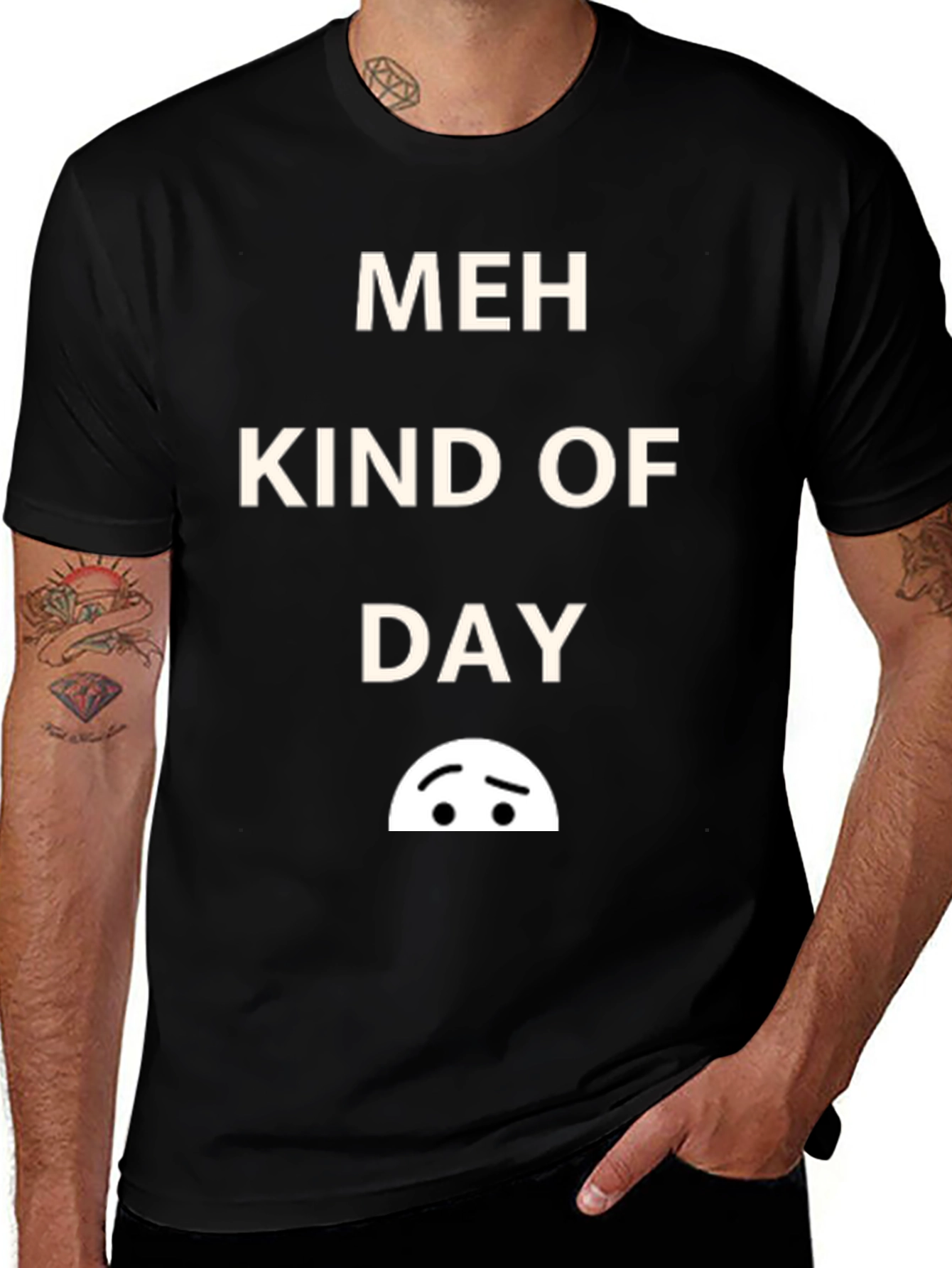 Meh Kind of Day Graphic T-Shirt - Relaxed Fit Cotton Tee