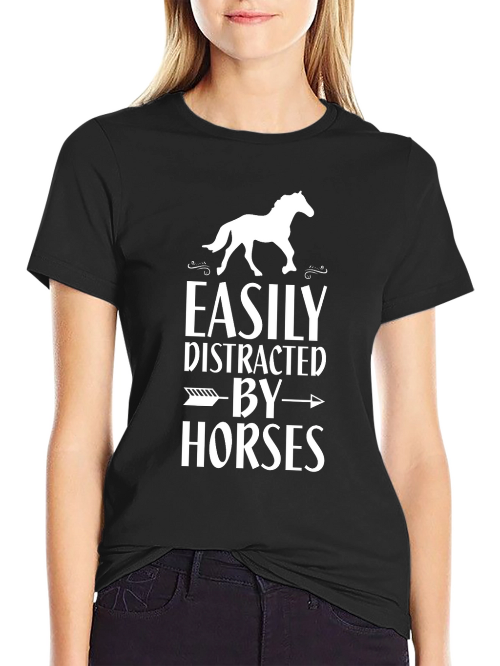 Easily Distracted By Horses Graphic T-Shirt
