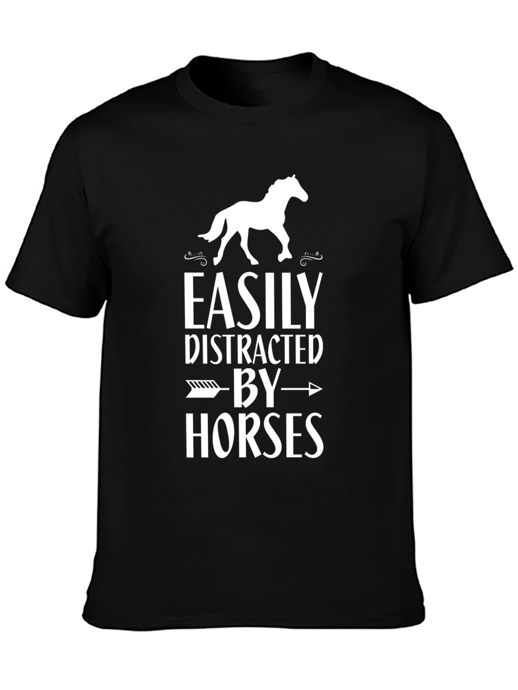 Easily Distracted By Horses Graphic T-Shirt