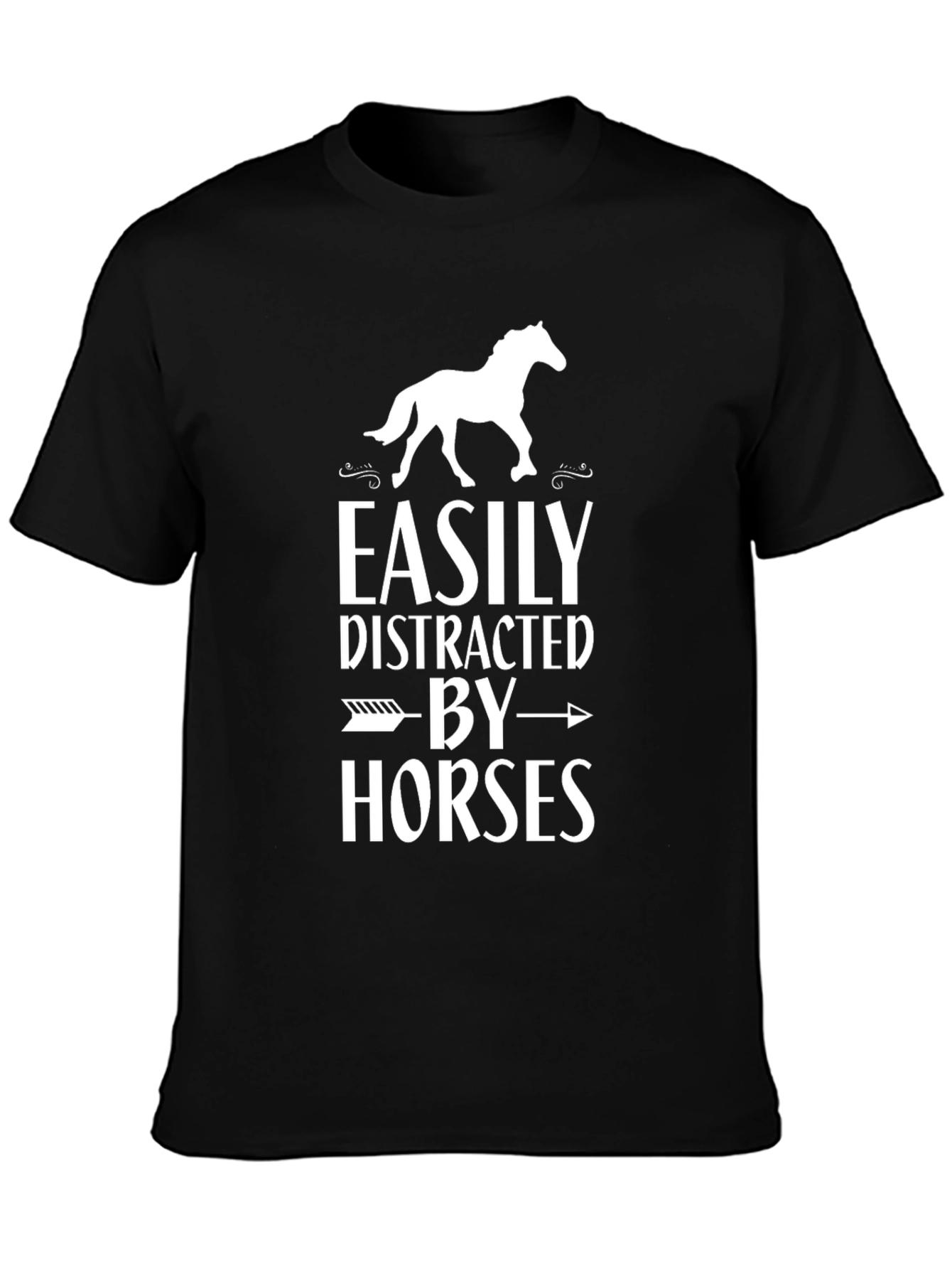 Easily Distracted By Horses Graphic T-Shirt