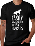 Easily Distracted By Horses Graphic T-Shirt