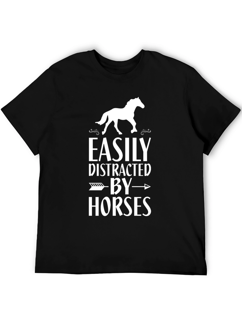 Easily Distracted By Horses Graphic T-Shirt