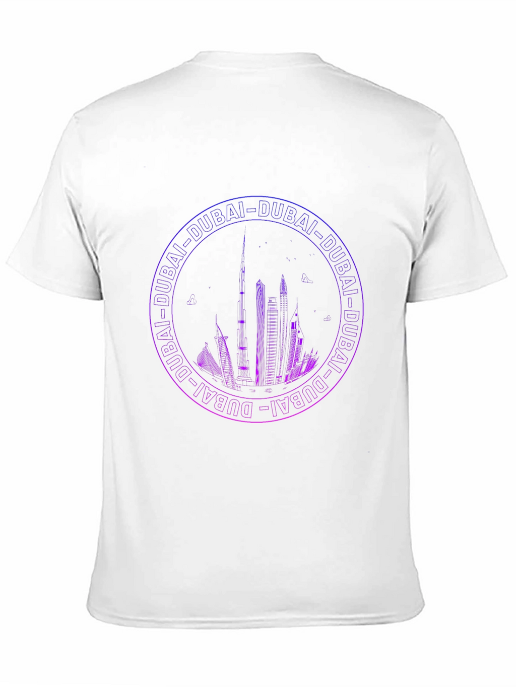 Dubai Skyline Graphic Print Black T-Shirt