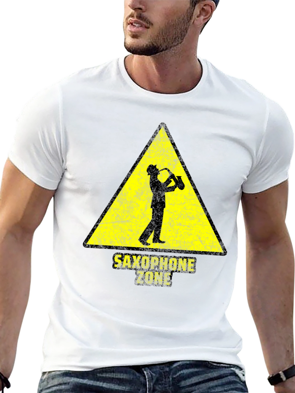 Saxophone Zone Graphic Tee - Music Lovers T-Shirt