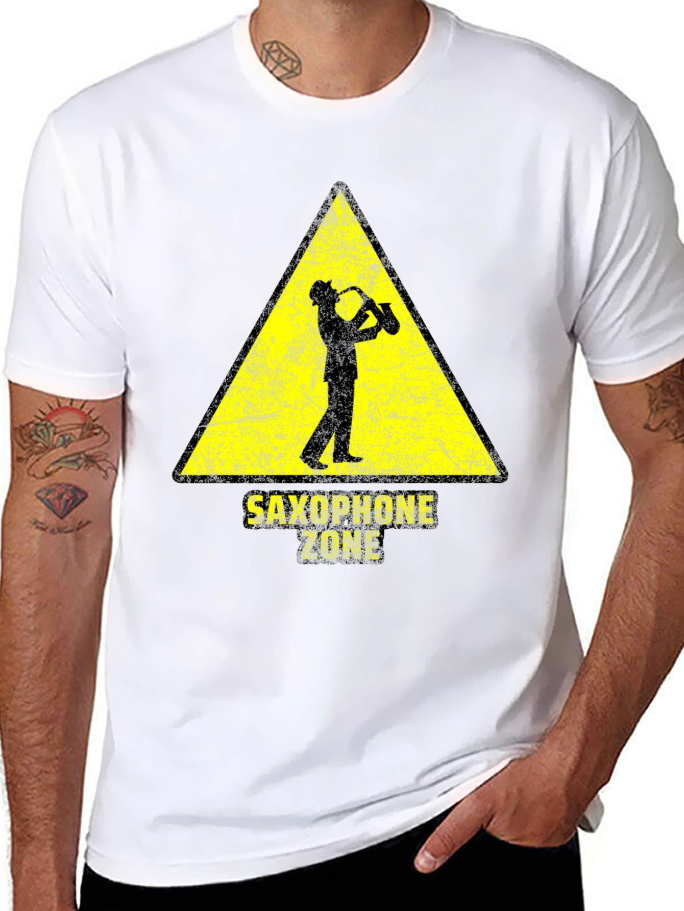 Saxophone Zone Graphic Tee - Music Lovers T-Shirt