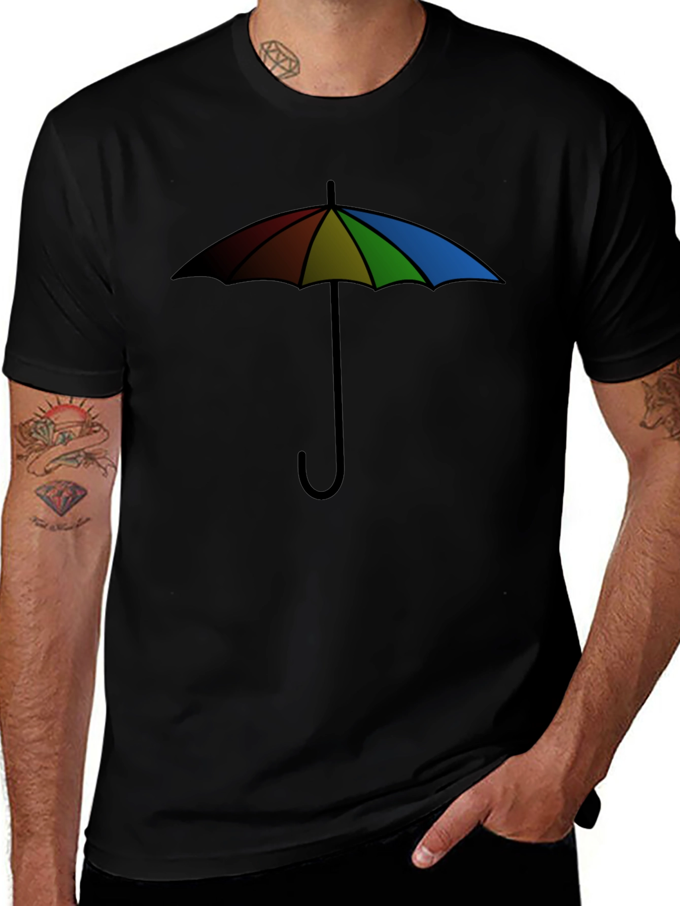 Rainbow Umbrella Graphic Tee