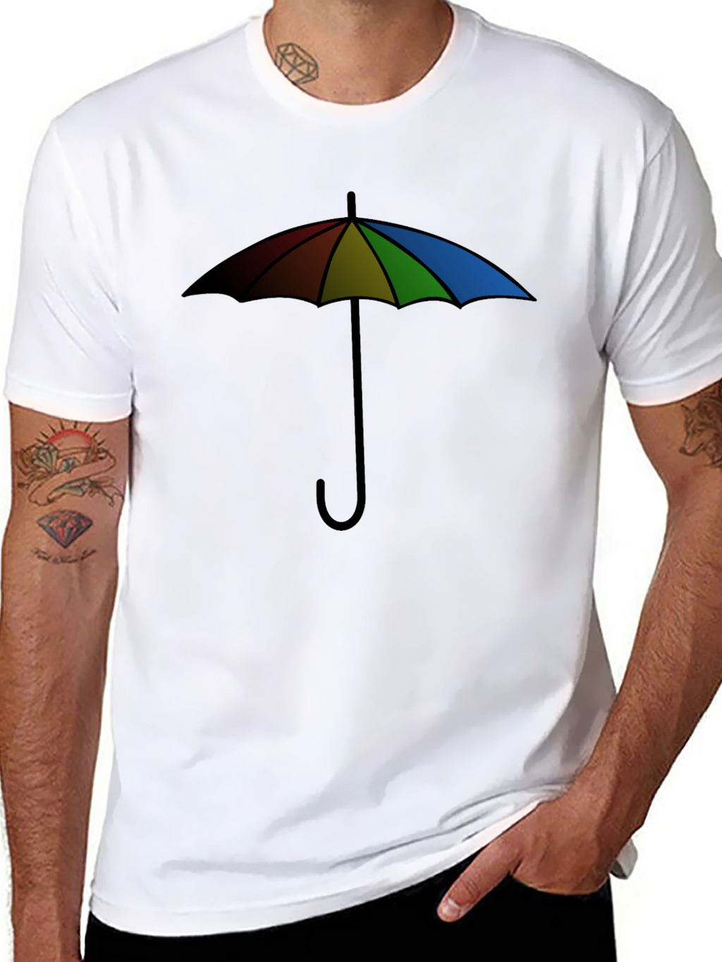 Rainbow Umbrella Graphic Tee