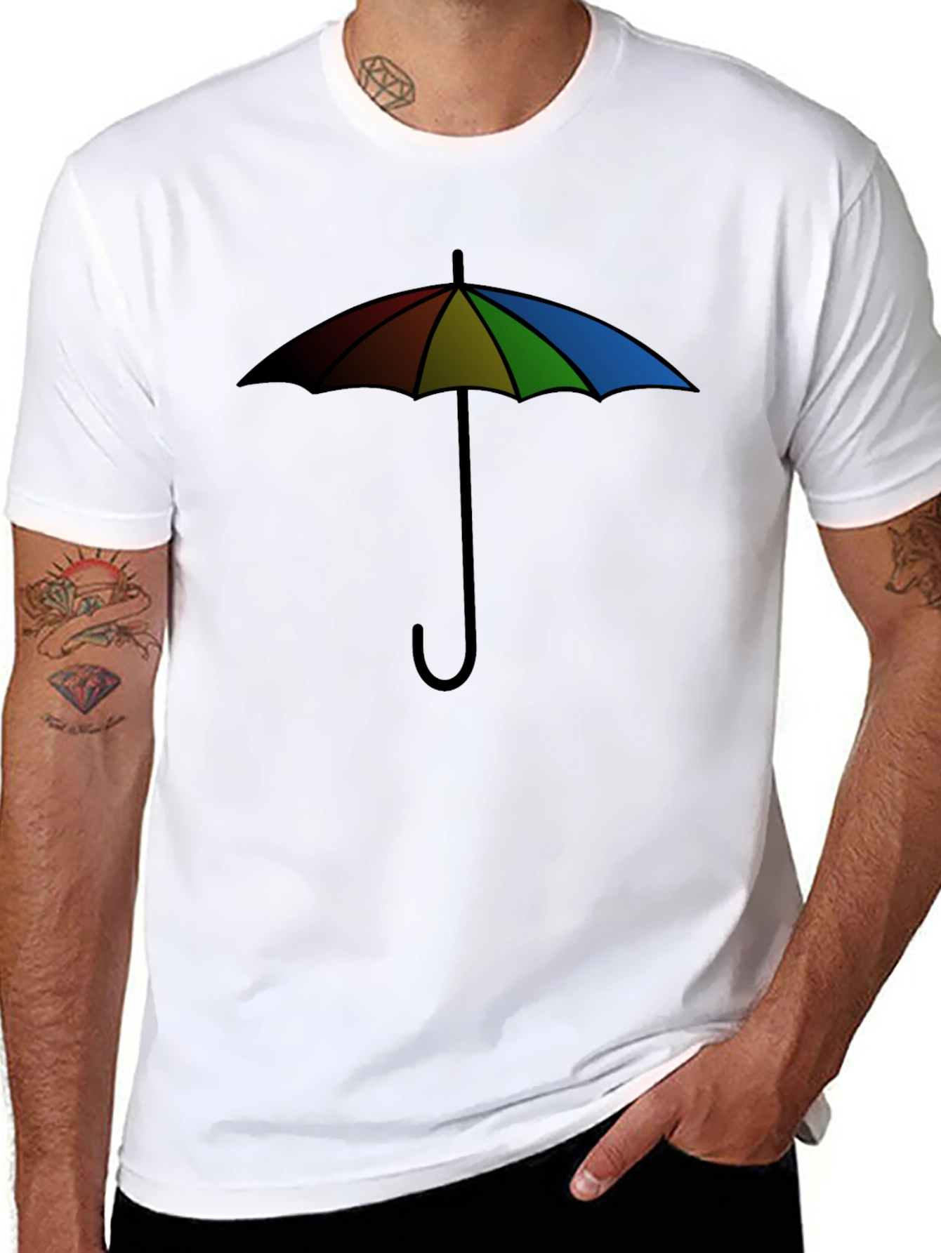 Rainbow Umbrella Graphic Tee