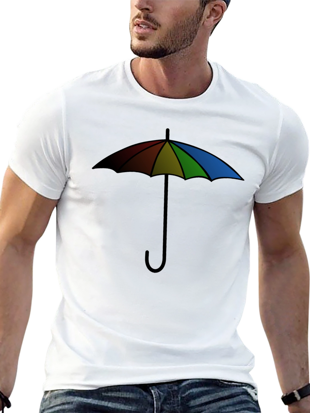 Rainbow Umbrella Graphic Tee