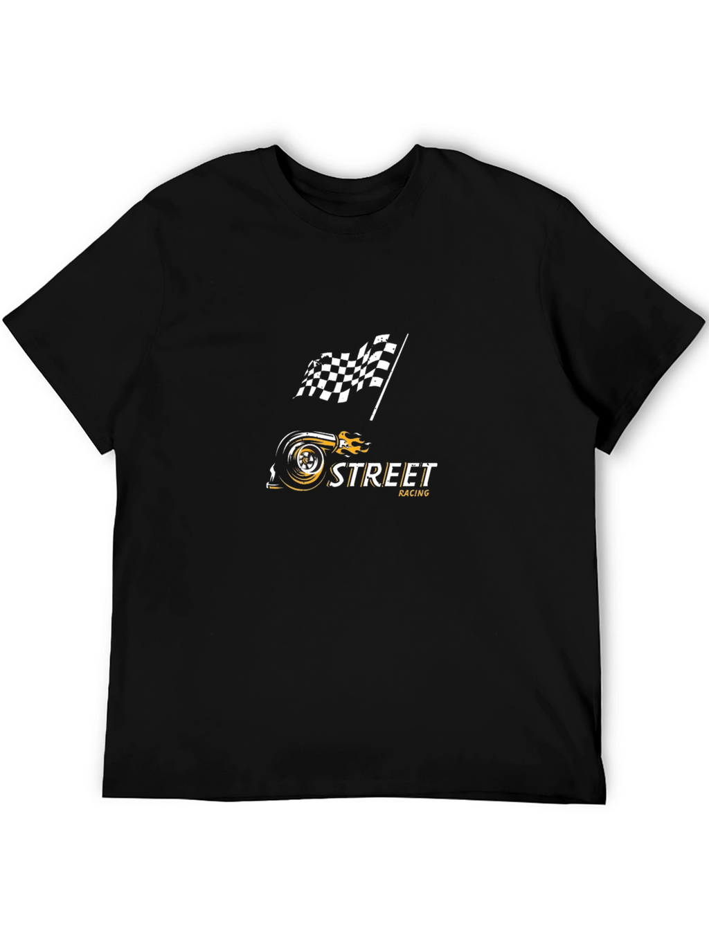 Street Racing Turbo Black T-Shirt