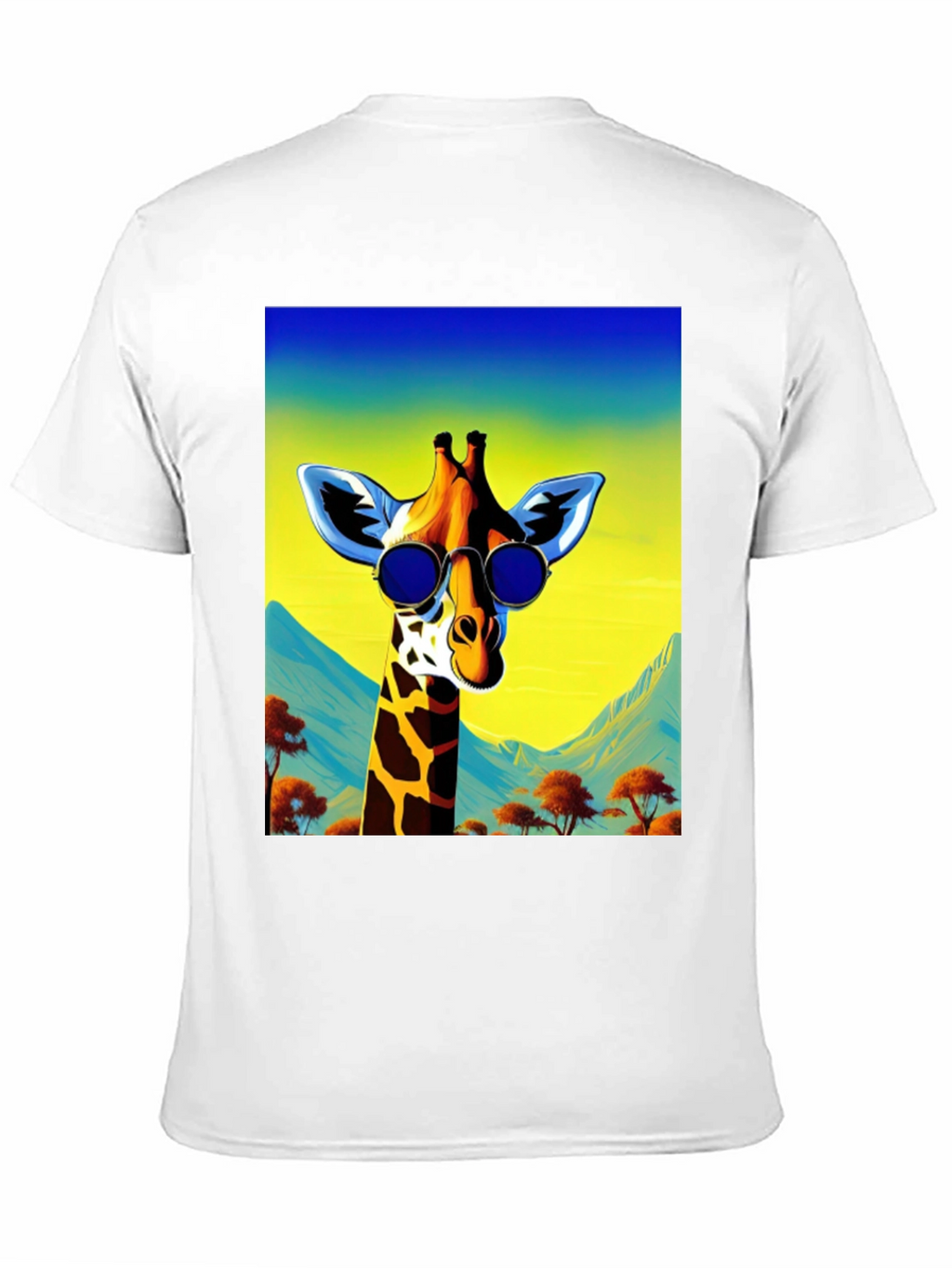 Cool Giraffe Graphic Tee - Black Cotton Shirt