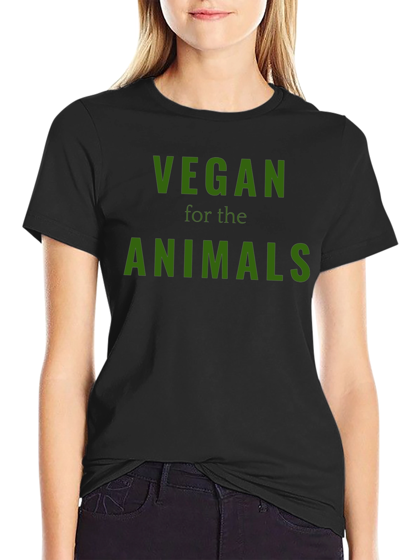 Vegan for the Animals Black T-Shirt
