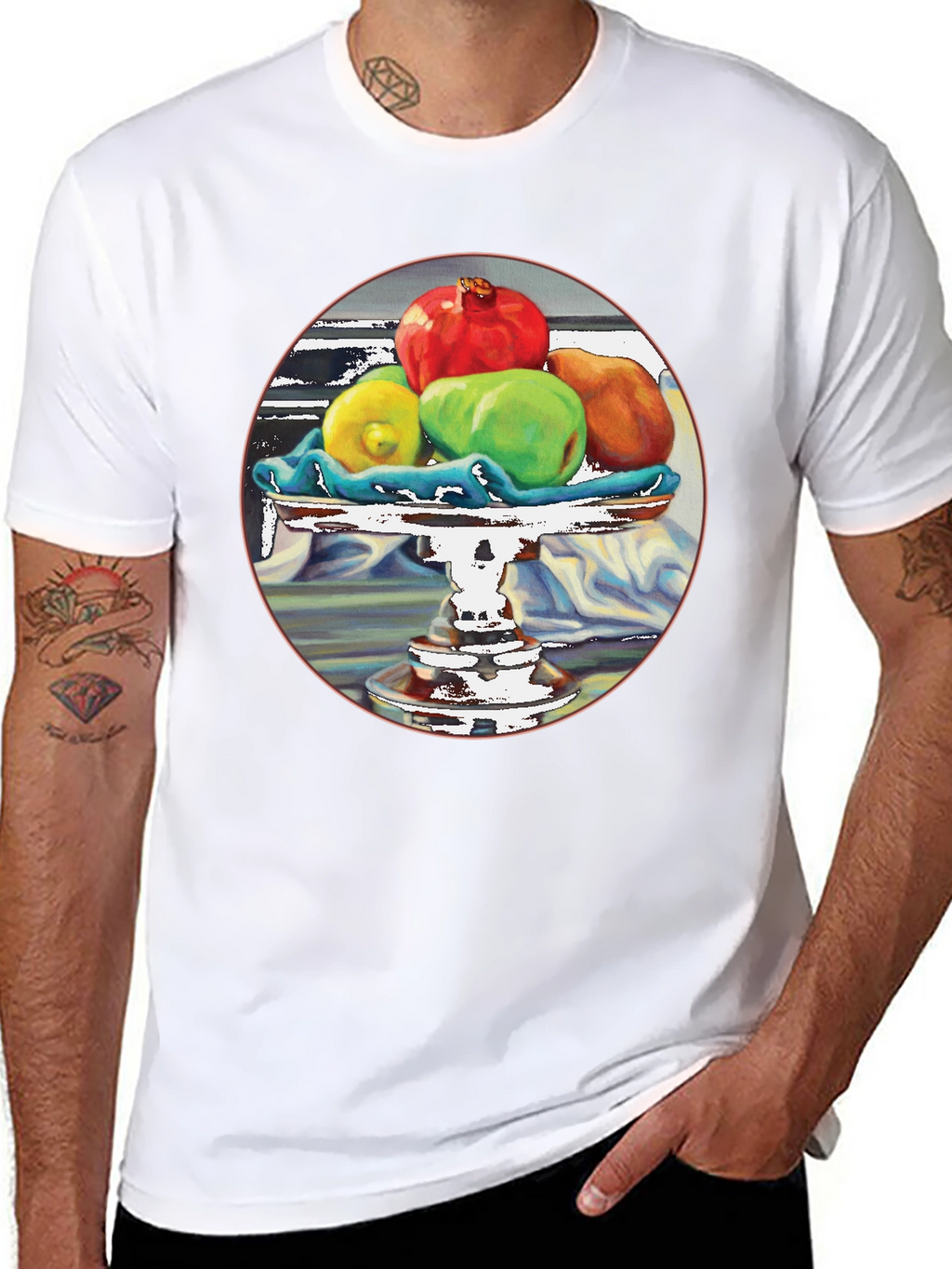 Fruit Still Life T-Shirt - Artistic Design