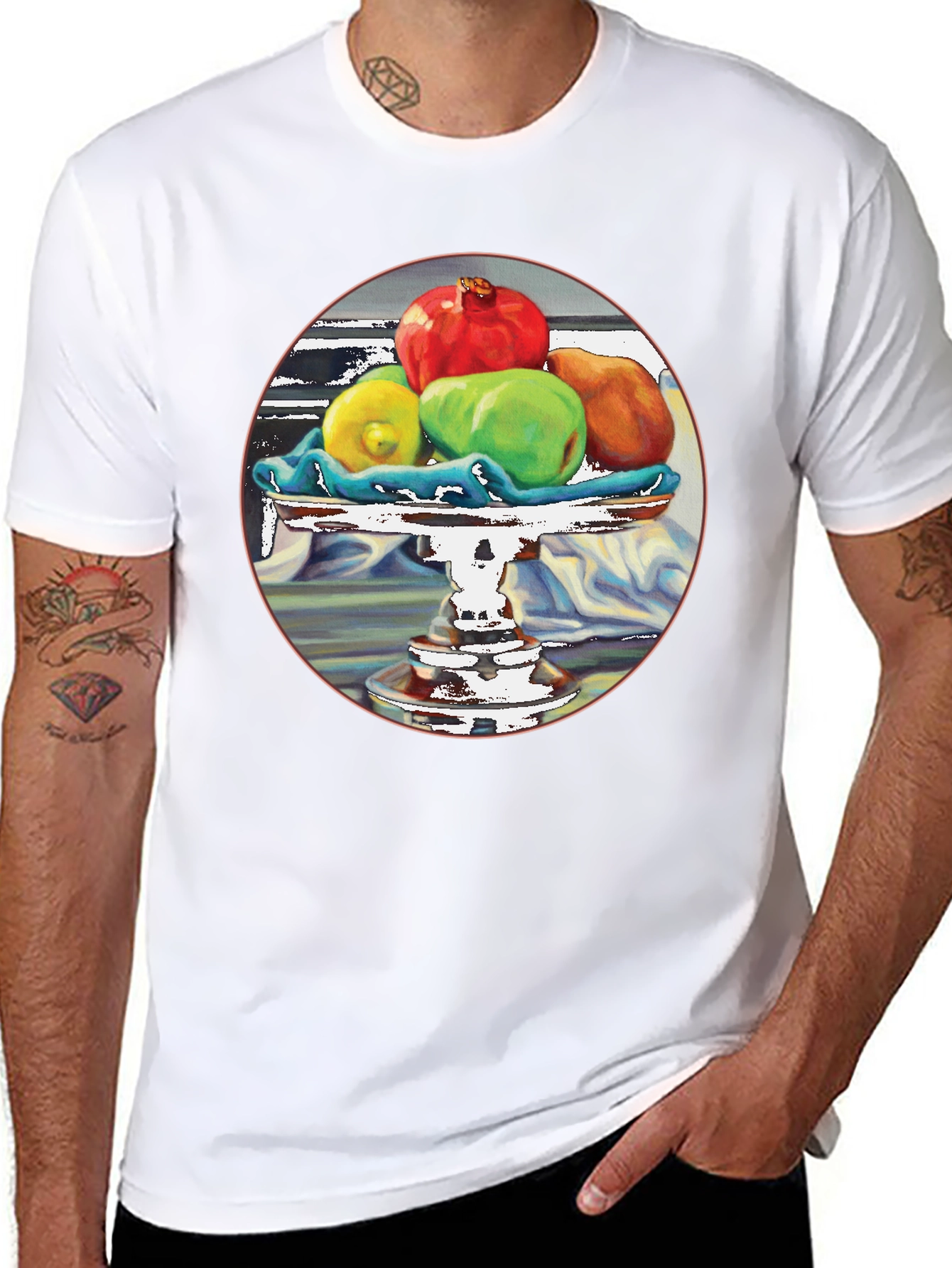 Fruit Still Life T-Shirt - Artistic Design