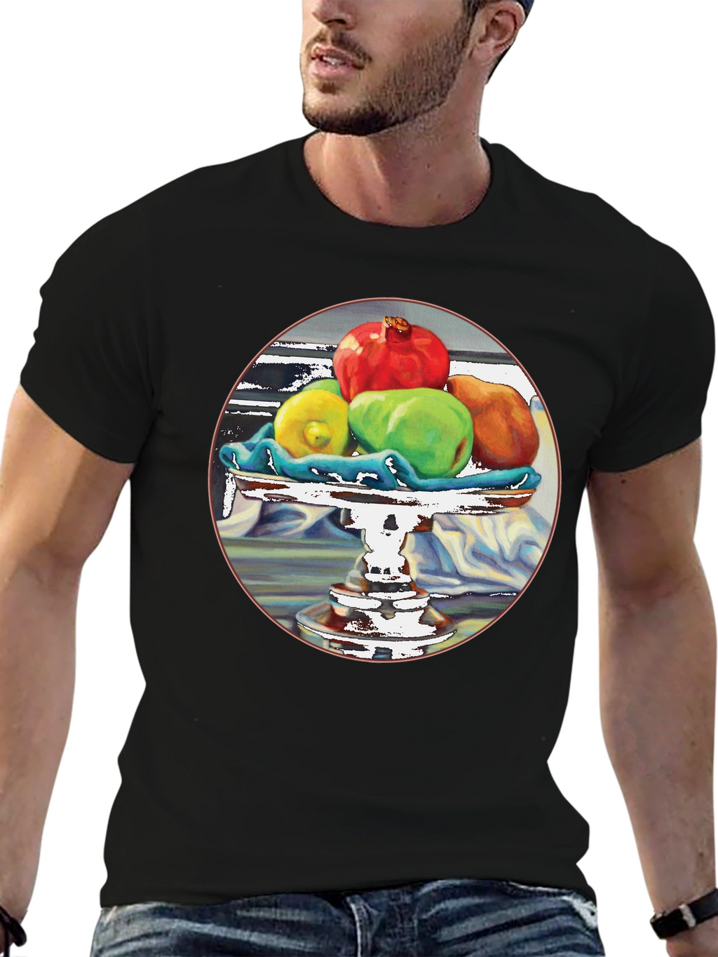 Fruit Still Life T-Shirt - Artistic Design