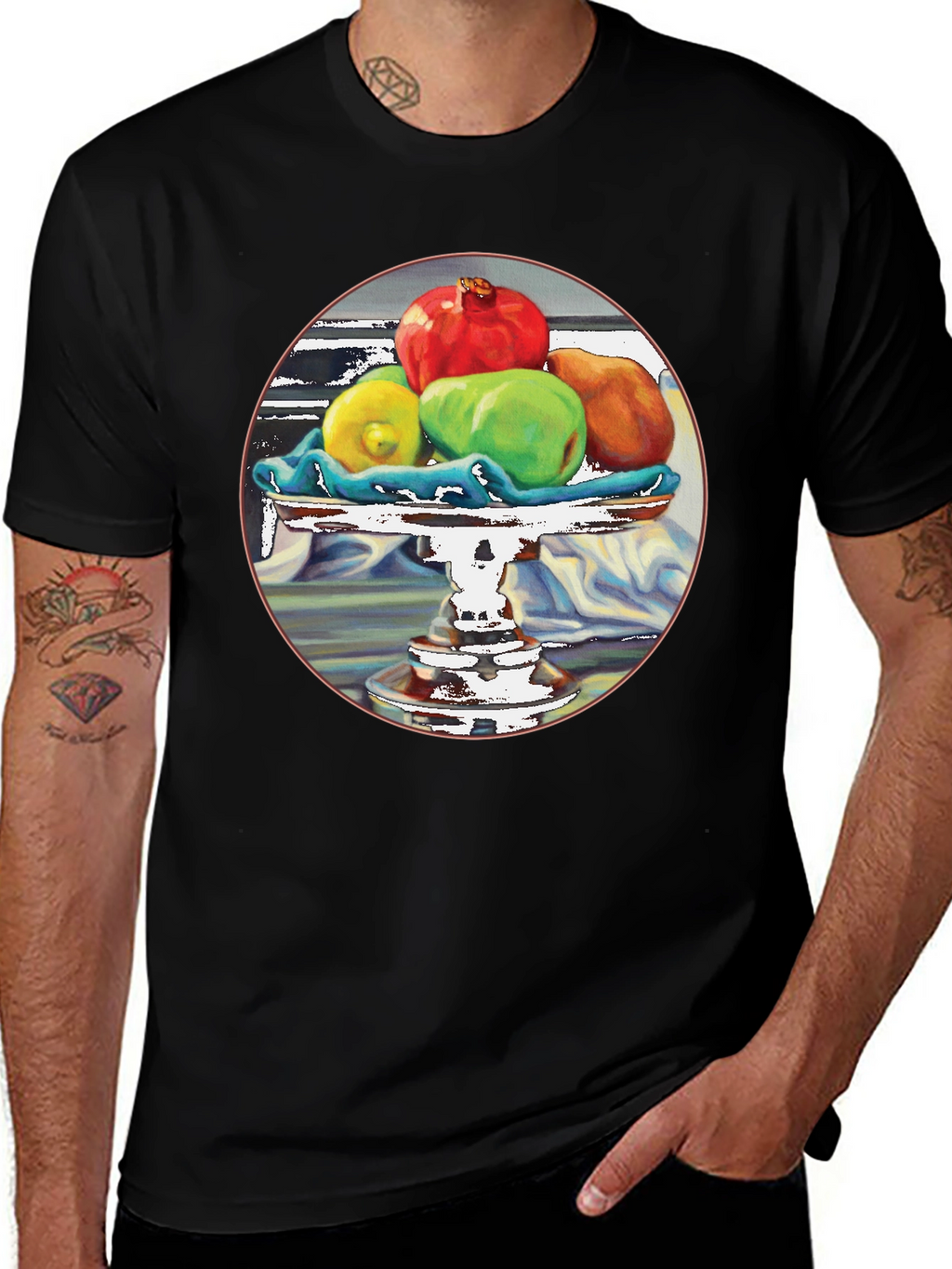 Fruit Still Life T-Shirt - Artistic Design
