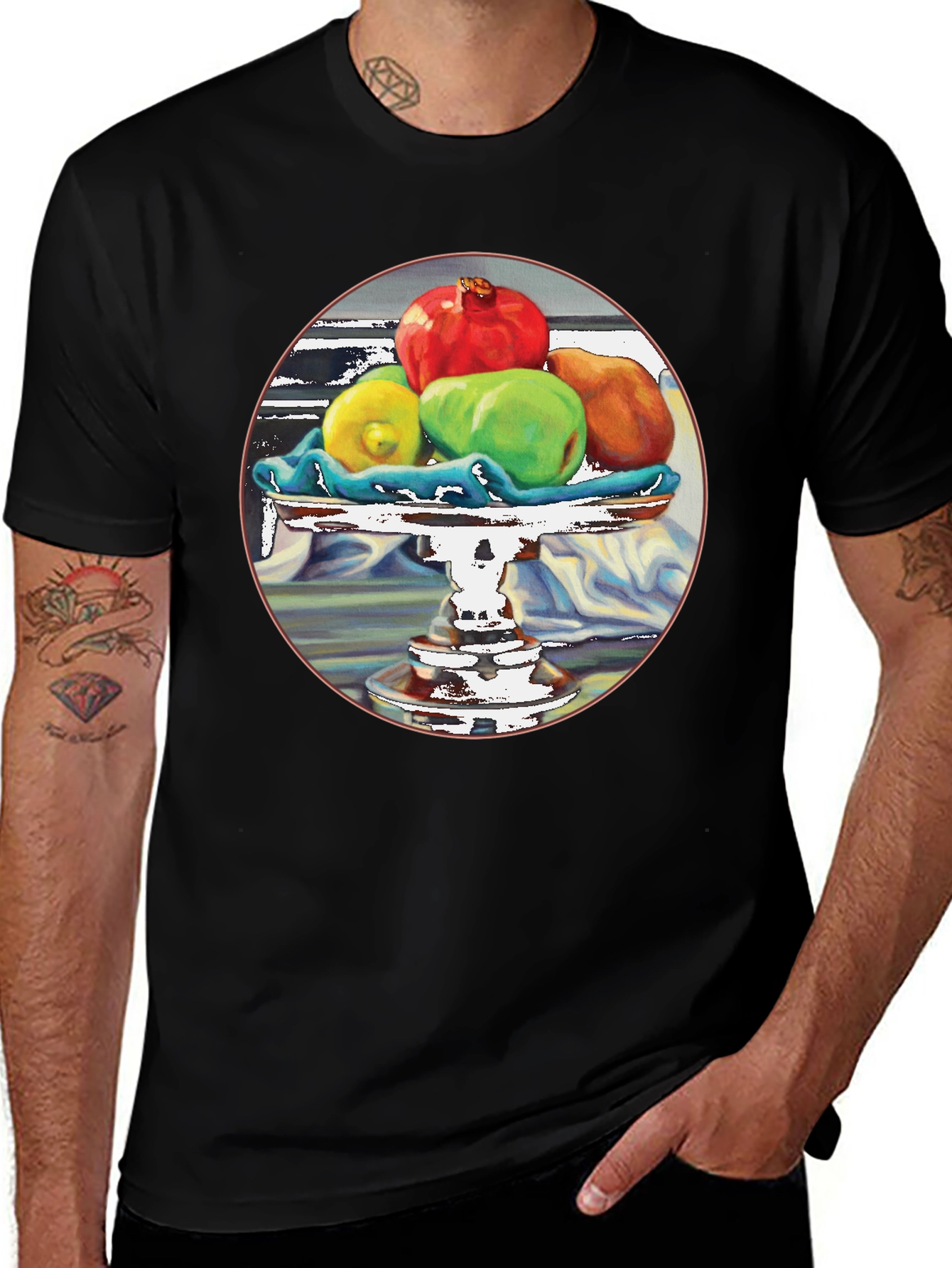 Fruit Still Life T-Shirt - Artistic Design
