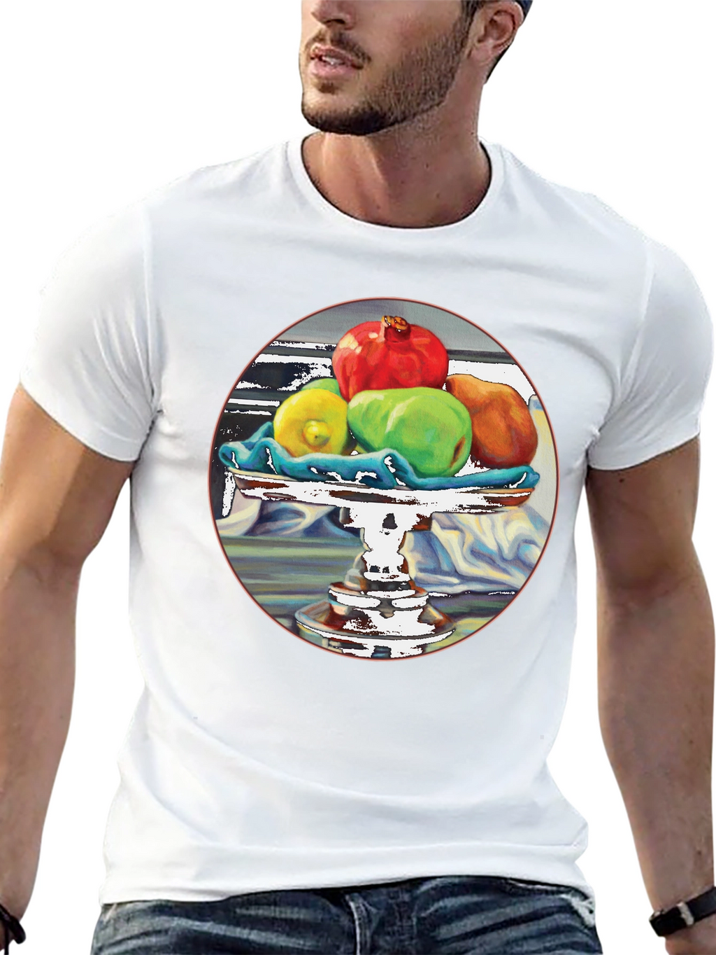 Fruit Still Life T-Shirt - Artistic Design