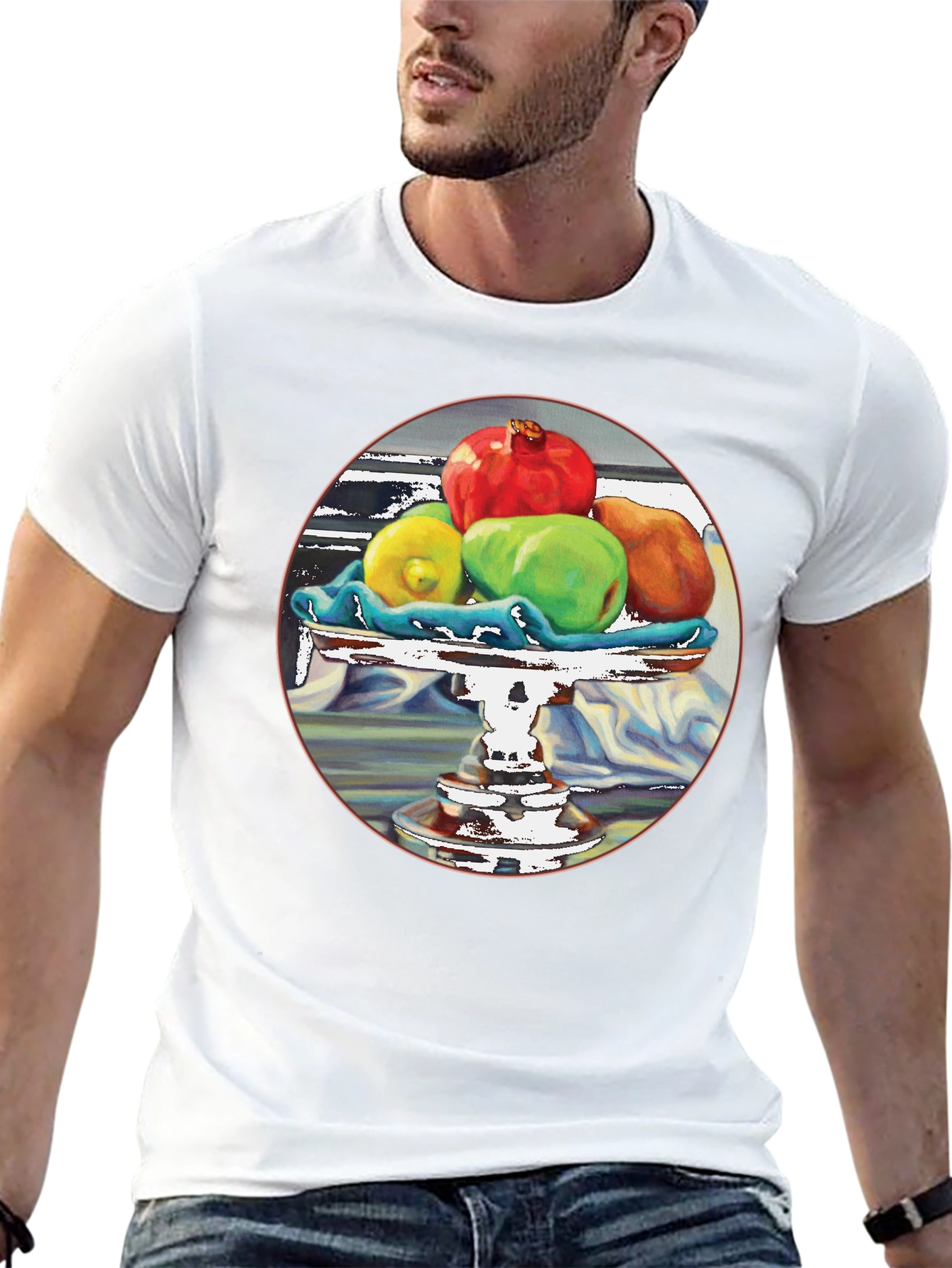 Fruit Still Life T-Shirt - Artistic Design