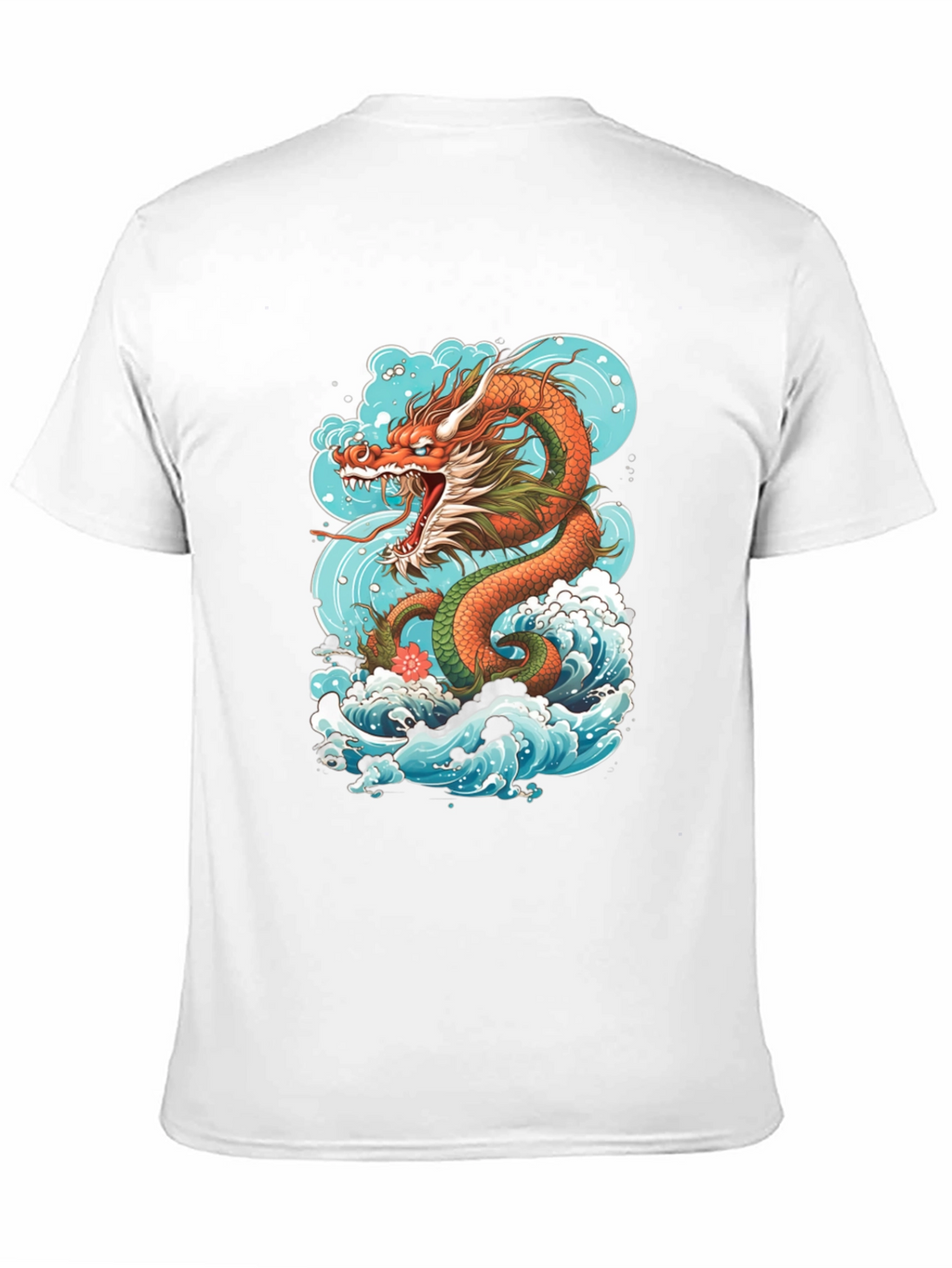Dragon Wave Graphic Tee - Premium Cotton