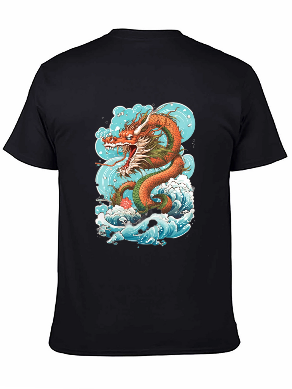 Dragon Wave Graphic Tee - Premium Cotton
