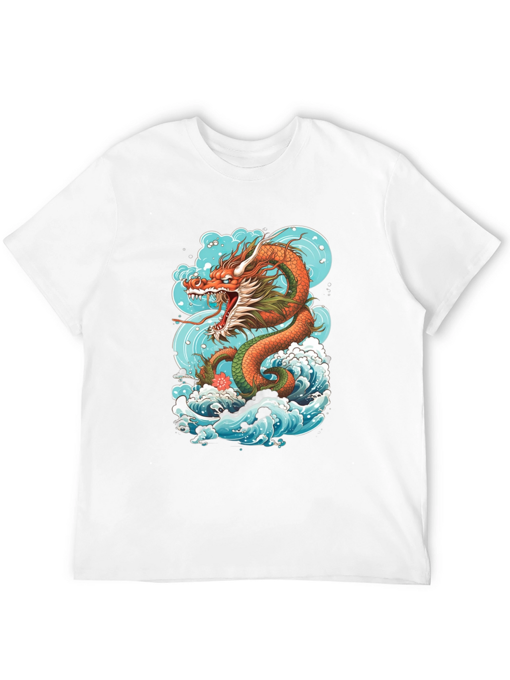 Dragon Wave Graphic Tee - Premium Cotton