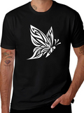 Butterfly Graphic Tee - Black Short Sleeve T-Shirt