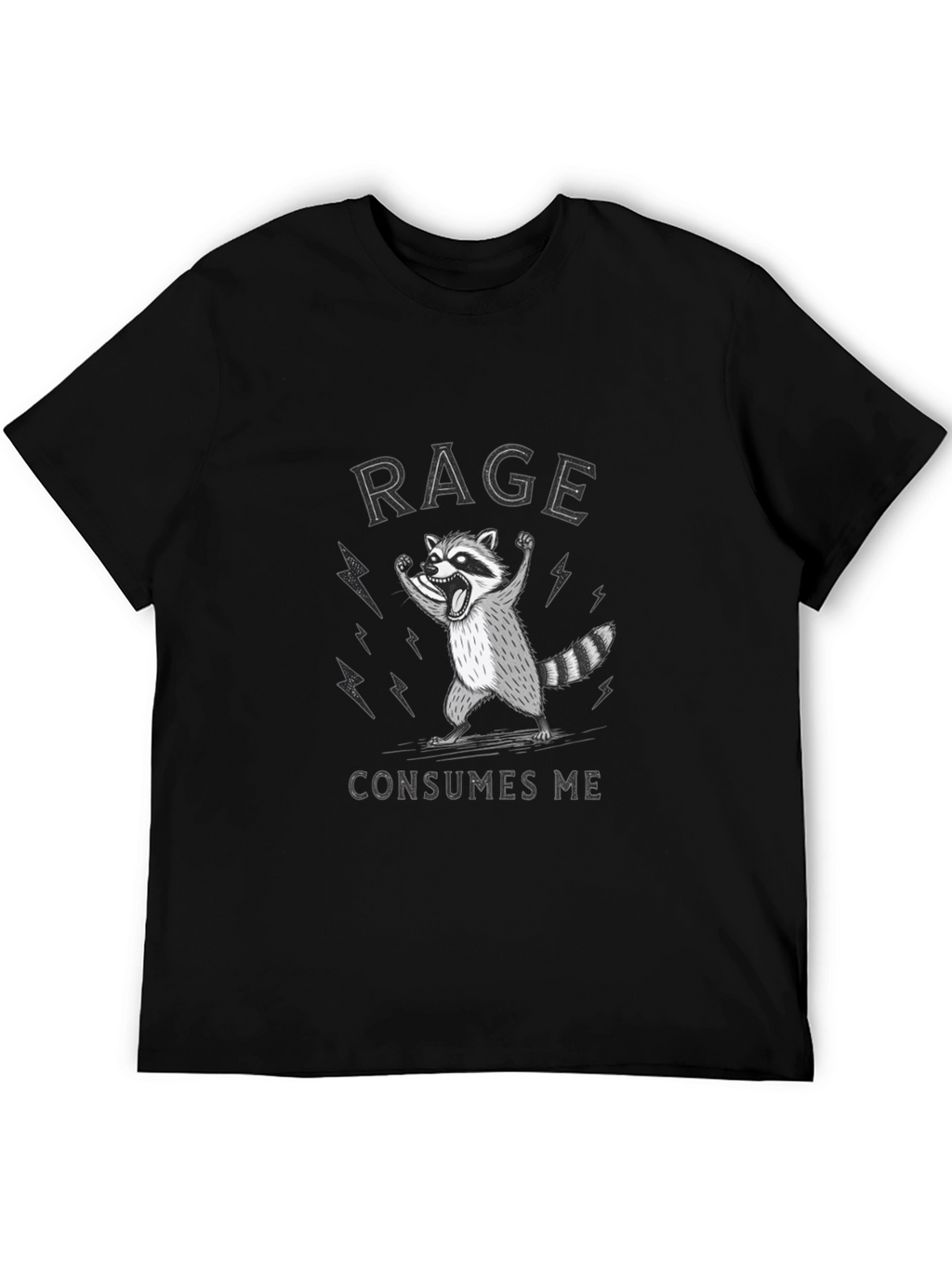 Rage Consumes Me Raccoon Graphic Tee