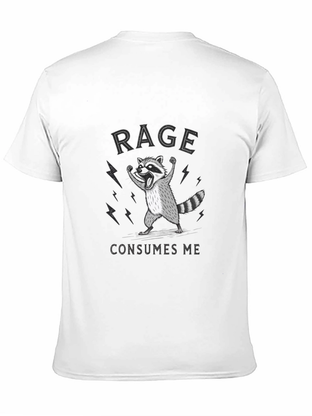 Rage Consumes Me Raccoon Graphic Tee