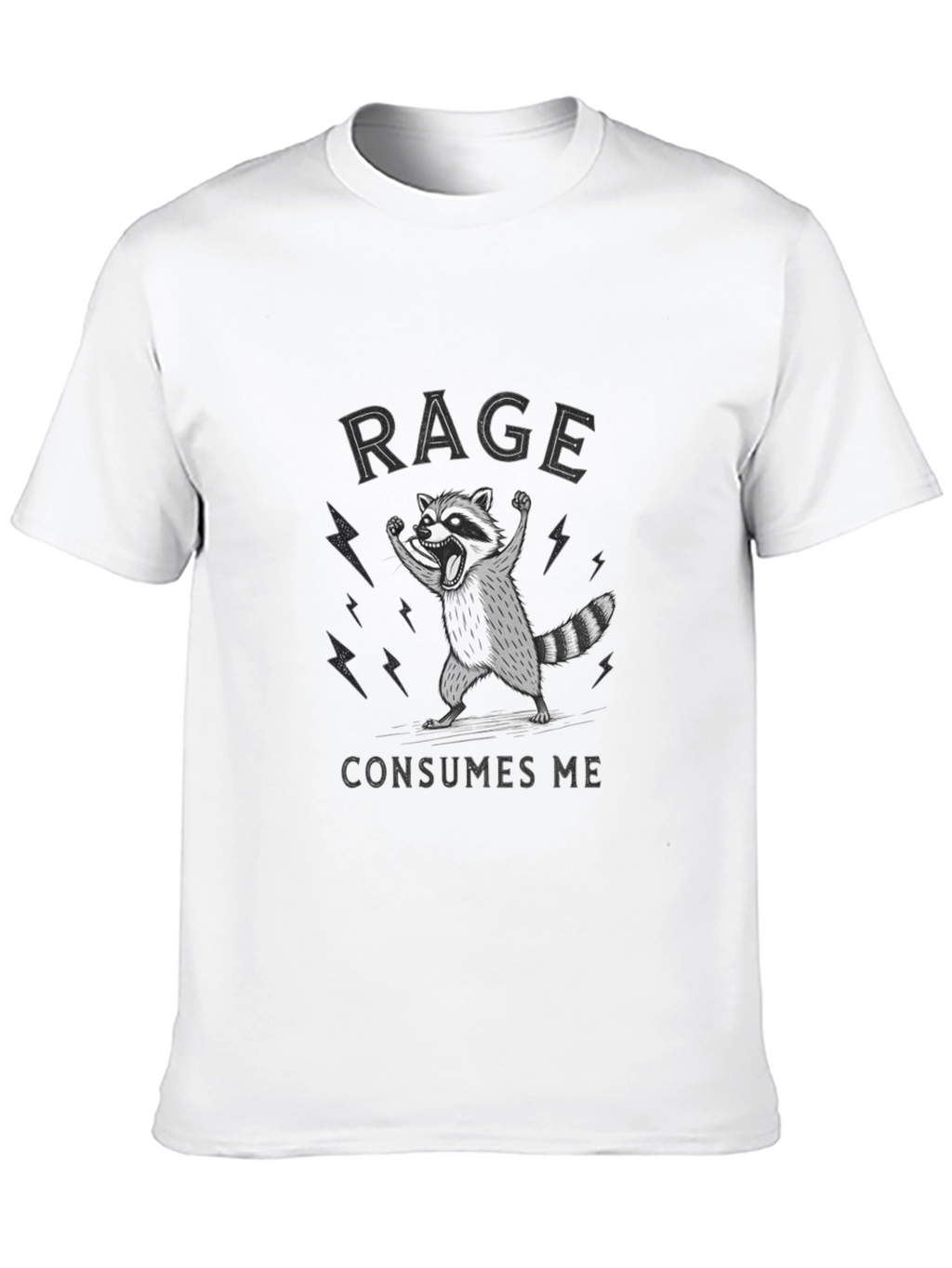 Rage Consumes Me Raccoon Graphic Tee