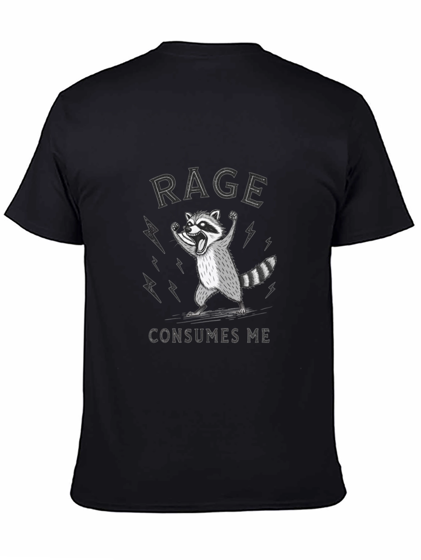 Rage Consumes Me Raccoon Graphic Tee