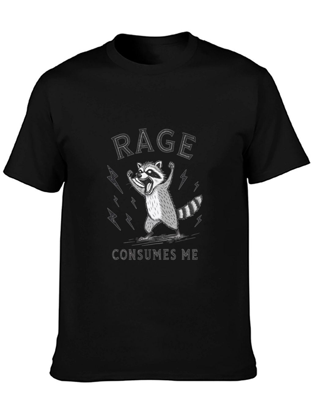 Rage Consumes Me Raccoon Graphic Tee