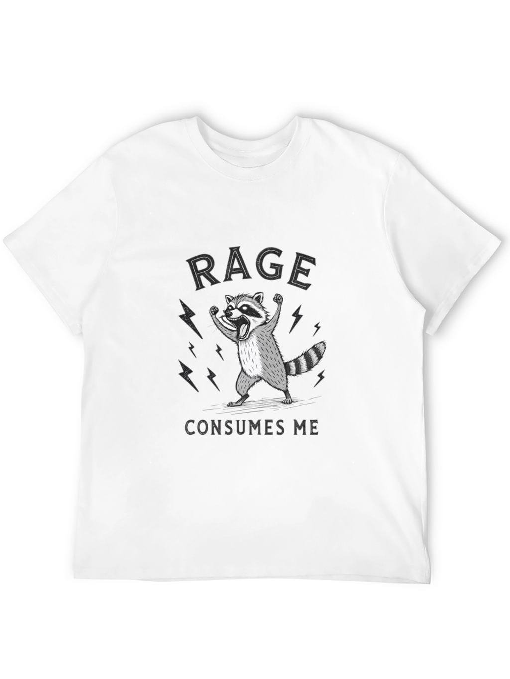 Rage Consumes Me Raccoon Graphic Tee