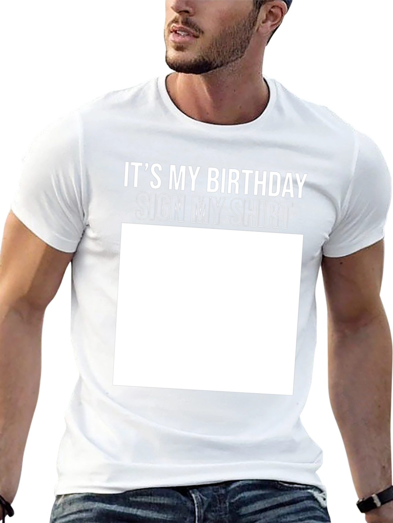 Birthday Sign My Shirt Black T-Shirt