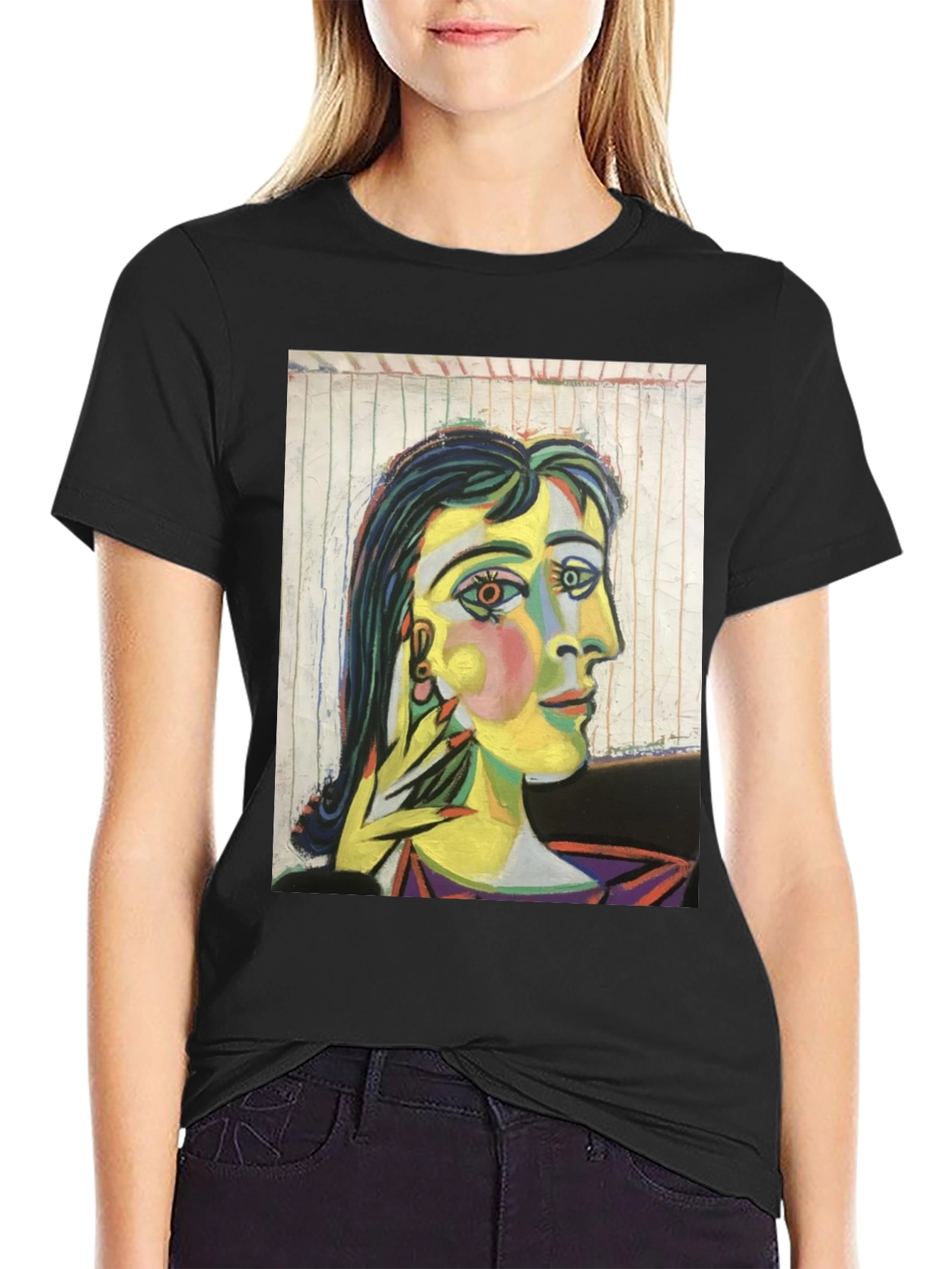 Abstract Art Graphic Tee - Picasso Style Portrait